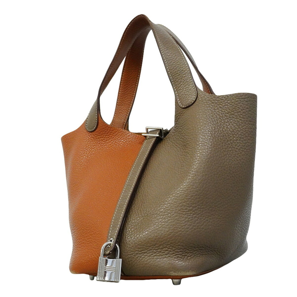 Hermes Picotin Lock Casaque PM Handbag, Taurillon Clemence Leather, Gold Etou...